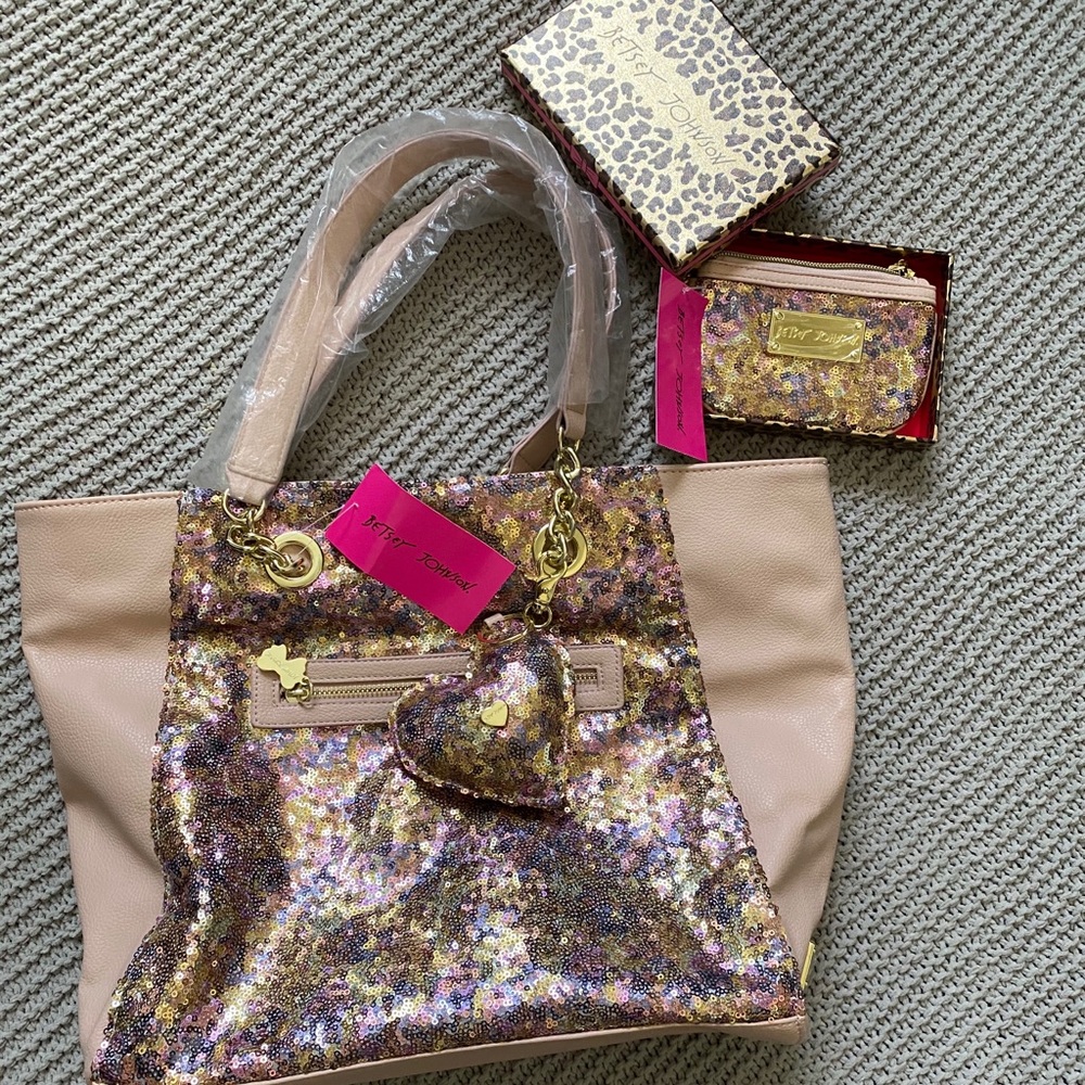 Betsy Johnson Fairy Dust tote & wallet